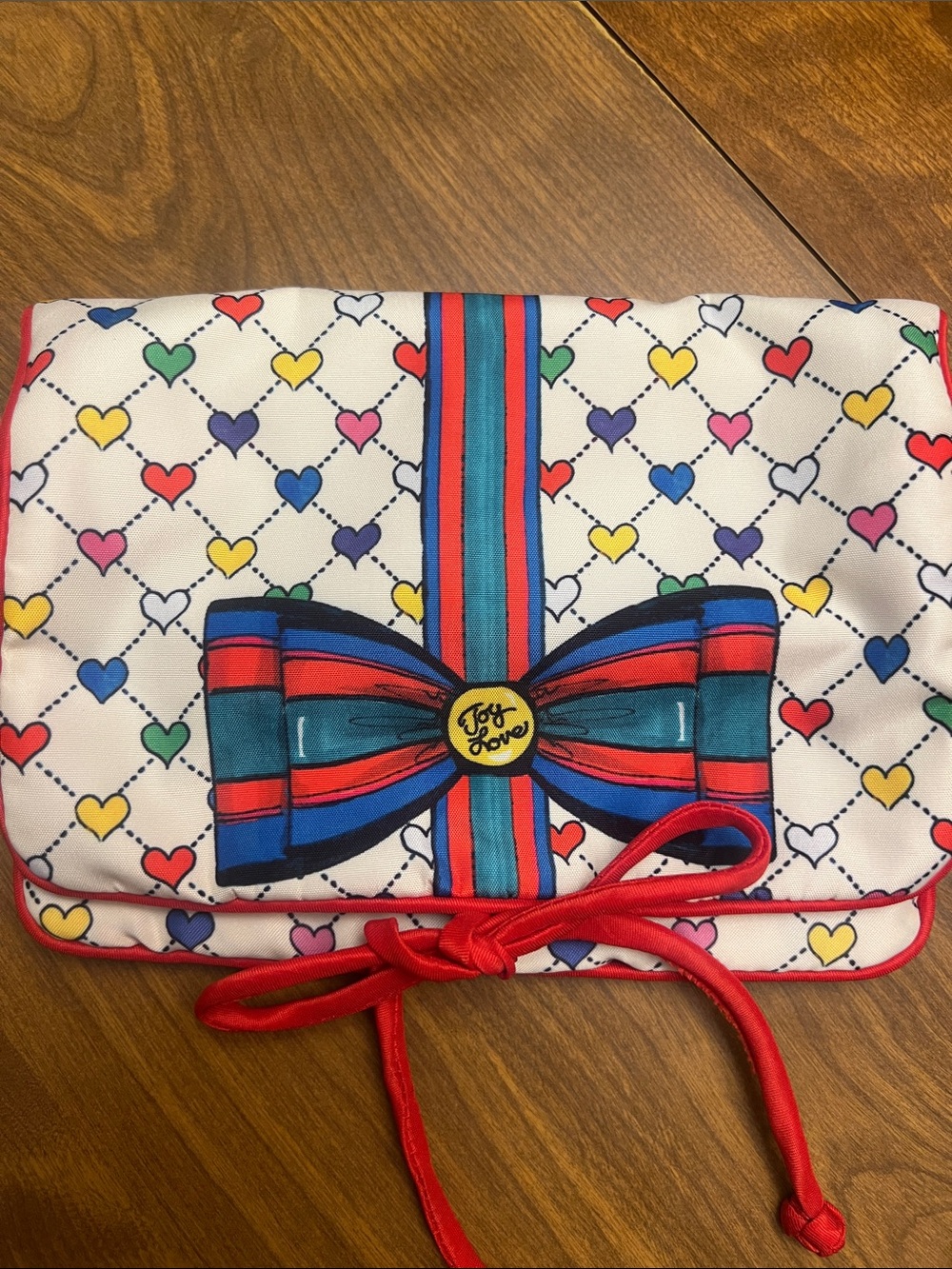 Brighton Joy and love Heart Print travel cute jewelry bag nwot